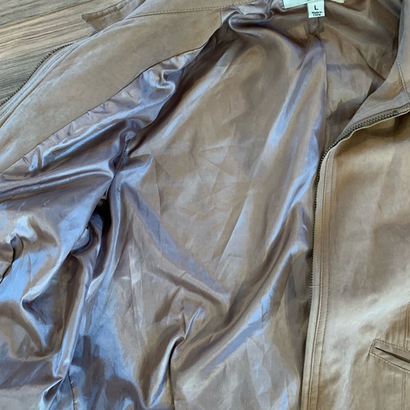 Tan Faux Suede Jacket - Picture 4 of 4